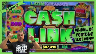 💥Wheel Of Fortune Cash Link Slot Machine Win💥