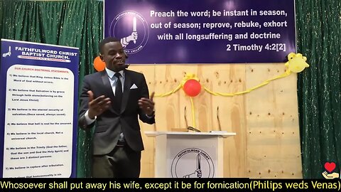 Whosoever shall put away his wife, except it be for fornication | Pst. Paul Weringa.