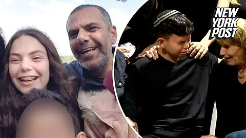 Heartbreaking moment Israeli teen survivor lays to rest entire family killed by Hamas