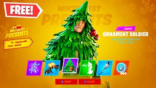 Opening EVERY Winterfest PRESENT In Fortnite... (Free Skins, Pickaxes & MORE!)