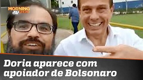 Em vídeo que causou mal-estar, Doria aparece com apoiador de Bolsonaro