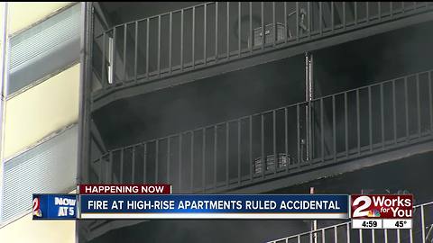 Fire at University Club Tower apartments ruled accidental