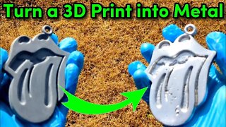 Casting Aluminum from Home with a Simple 3D Print│Turn a 3d Print into Metal (Rolling Stones)