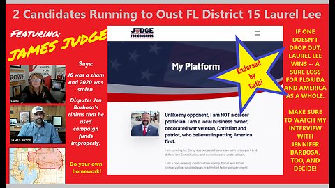 Florida District 15 Candidates Seek to Oust Laurel Lee (2 of 2 Parts)