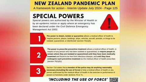 WEF Openly Announces Plan For Quarantines and Forced Injections in New Zealand PDF Link below