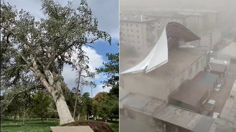 Look when nature attacks: The wind destroyed everything under it