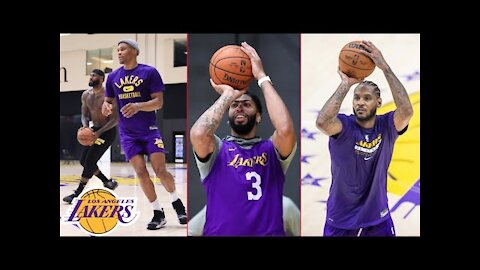 LeBron James & Russell Westbrook practice in training camp With Lakers(Rondo, Dwight, Melo, Deandre)