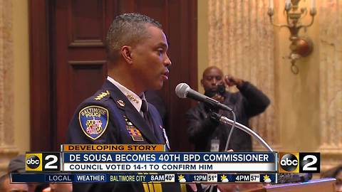De Sousa now 40th Baltimore Police Department commissioner