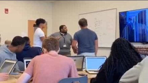 Teacher flips out at student prank