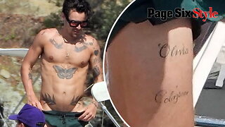 Harry Styles flashes new tattoo seemingly dedicated to ex Olivia Wilde