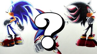 Drawing Shadic - Sonic & Shadow Fusion!