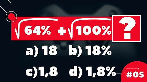 RAIZ QUADRADA DE PORCENTAGEM | √64% + √100% | SOSMATH | EP05 | @Professor Theago