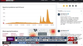 Internet outage reported overnight