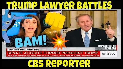 Trump lawyer Michael Van Der Veen KAPOW's CBS Reporter in Interview (Batman Parody)