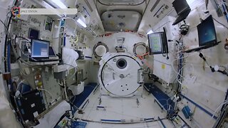 Space Station Fisheye Fly Through 4K Ultra HD