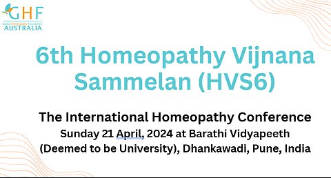 6th Homeopathy Vijnana Sammelan talk (HVS6)©