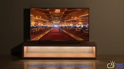 DIY TV Stand with Ambient Lighting