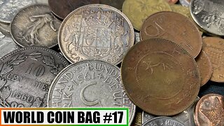 100+ YEARS OLD SILVER & 1800s Copper UNVEILED In Foreign Coin Bag Search - Bag #17