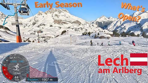 [4K] Skiing Lech am Arlberg, Kriegerhorn (Keeping Left) to Weibermahdbahn, Austria, GoPro HERO11