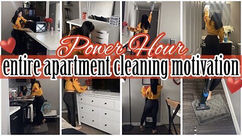 *NEW* POWER HOUR ENTIRE APARTMENT SPEED CLEANING MOTIVATION 2022 | EXTREME CLEAN WITH ME | ez tingz