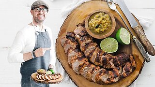 Perfectly Grilled Pork Tenderloin » +Fire Roasted Pineapple Salsa