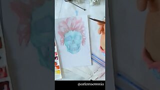 Watercolor : La Muerta Turquesa