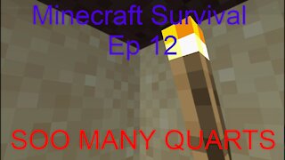 Minecraft Survival (Ep 12) SOO MANY QUARTS!!