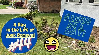 A day in the Junk Removal Life #44 Shed Demo and $1500 Day!