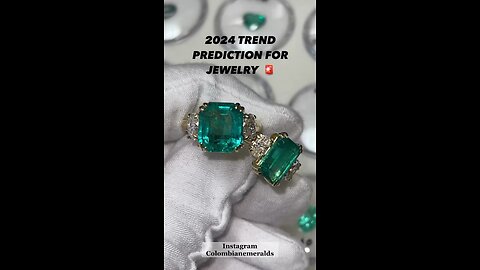 2024 TREND PREDICTION FOR JEWELRY - oval marquise diamond & emerald three stone rings