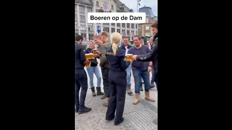 Bar In Amsterdam Brings Free Beer To Protesting Farmers