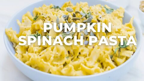 PUMPKIN PASTA WITH SPINACH AND WALNUT - Flavours Treat