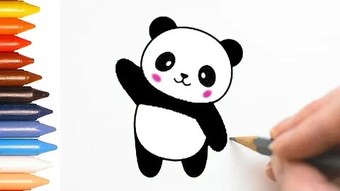 COMO DESENHAR PANDA KAWAII - PASSO A PASSO - FÁCIL