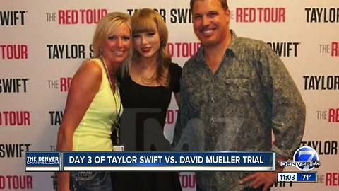 Day 3 of Taylor Swift groping trial gets underway in Denver