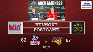 Belmont Post-Game Coach Alexander & #10 Cade Tyson 67-62 loss to UNI In Arch Madness Tournament