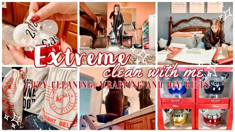 EXTREME CLEAN WITH ME | WRAP CHRISTMAS PRESENTS WITH ME | CHRISTMAS CLEANING MOTIVATION