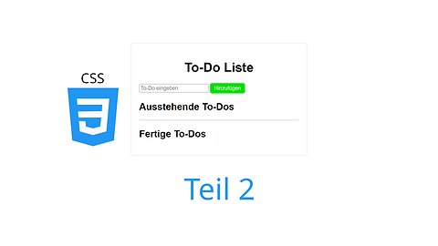 Todo-Liste mit CSS formatieren | Teil 2