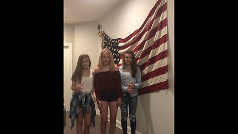 Beautiful Conservative Gen Z girls singing God Bless America