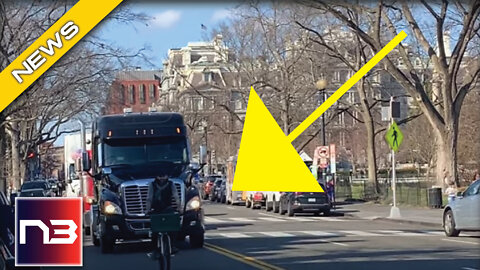 Freedom Convoy Brought To CRAWL In Washington After A Single Bike Jumped In Front Of Them