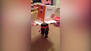 Adorable Toddler Girl Pretends To Be A Robot