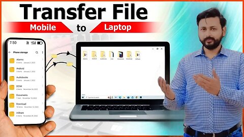 How to Transfer Files From Mobile To Laptop Without Data Cable | Share Files From Mobile To Laptop