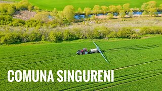 Comuna Singureni, Giurgiu - Aplicarea tratamentelor fitosanitare agricultură - Filmare cu drona