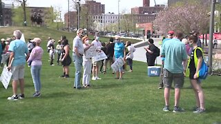 Crowds gather for 'protest while you can' rally in Cleveland