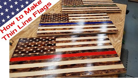 Make Wood American Flag | How to | DIY Red Line Flag