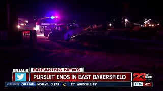 Pursuit ends in East Bakersfield