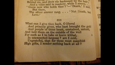 What can I give thee back - E. B. Browning