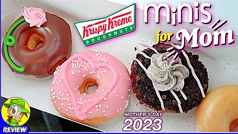 Krispy Kreme® MINIS FOR MOM DOUGHNUTS Review 🌸💖🍩 ALL 3 FLAVORS! 🤯 Peep THIS Out! 🕵️‍♂️