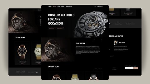 Watches Website Design: HTML, CSS & JS