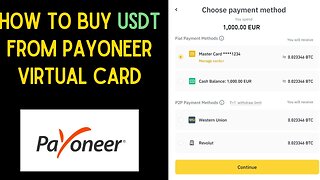 How to Buy USDT from Payoneer virtual Card | How to Buy USDT from Payoneer Dollar Card on Binance