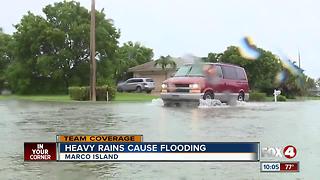 So much rain in so little time, many roads in Marco Island are underwater