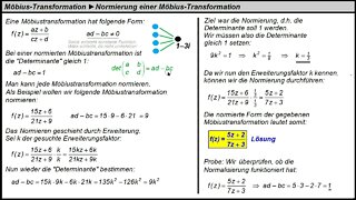 Möbiustransformation ►Normierung einer Möbiustransformation